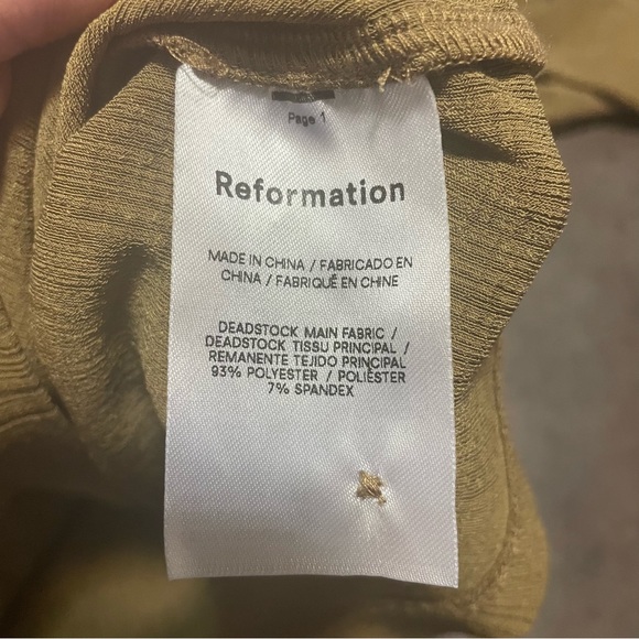 Reformation Olive Short Sleeve Top - Picture 4 of 4